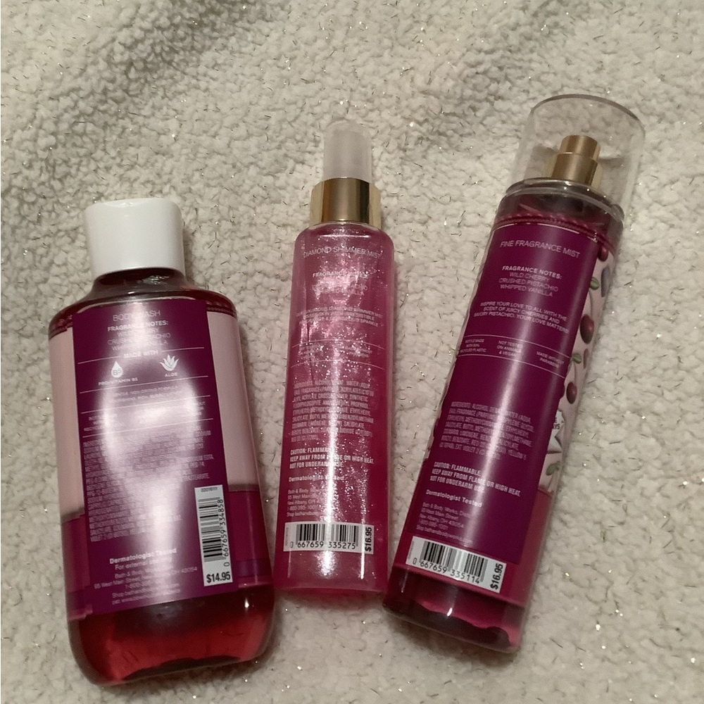 Bath & Body Works Sweetheart Cherry Body Wash Set - Pink and Purple - Picture 3 of 4